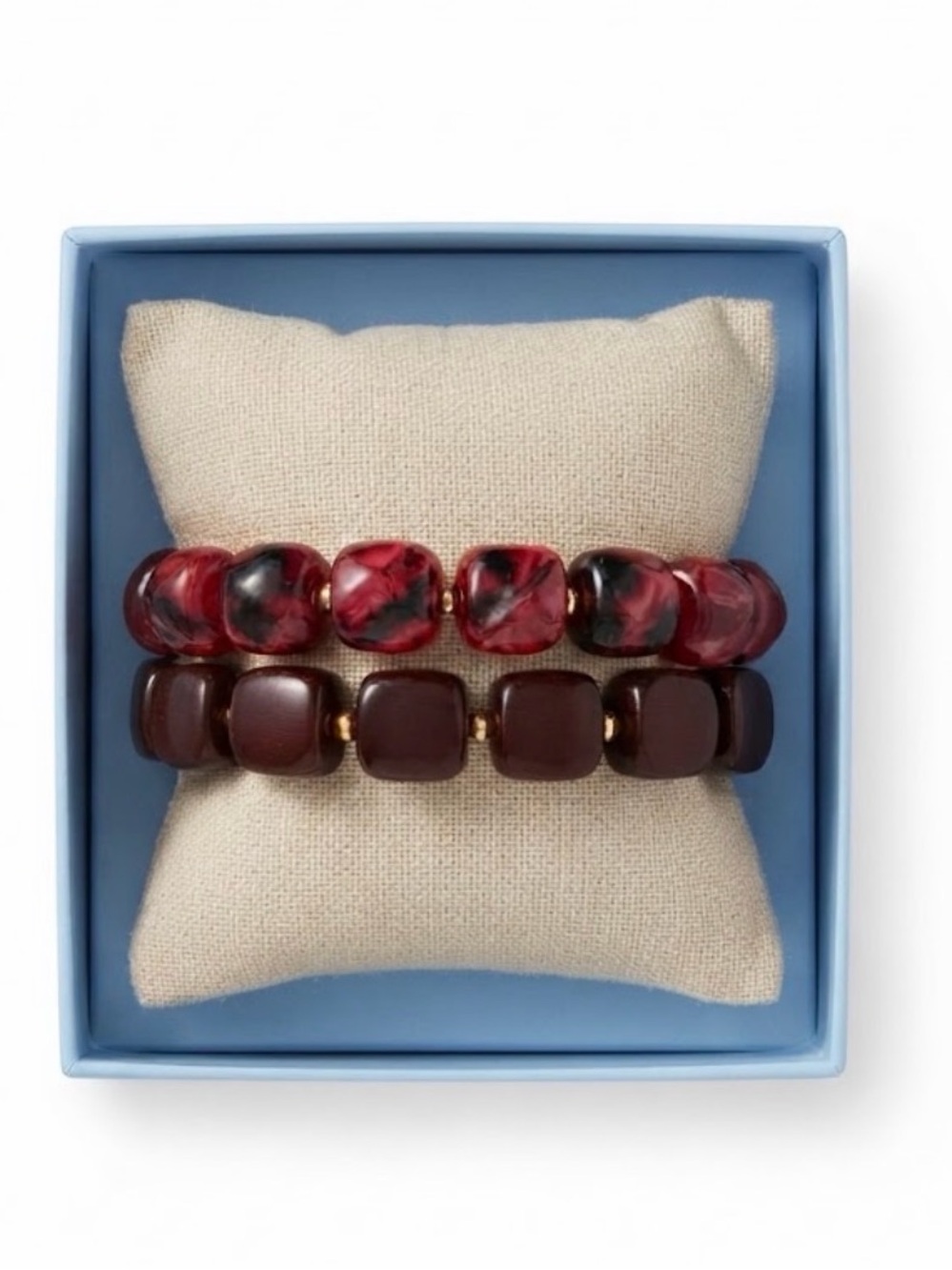 NWT ⚜️🤎⚜️ Sunday State Resin Beaded Boho Bracelet Set